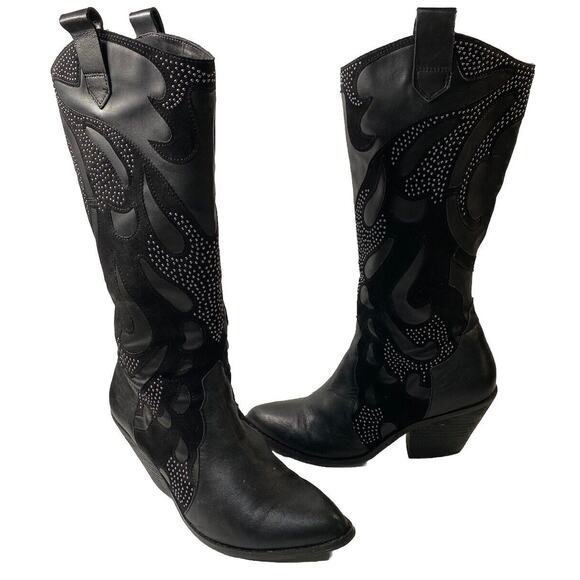 Carlos By Carlis Santana Axel Studded Western Boots 9.5 M $Retail $169 - Picture 1 of 11